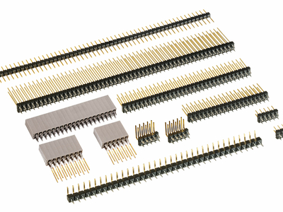 Sempre disponível: conectores macho e fêmea de 2,54 mm