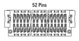 Dimensões do conector Zero8 reto de 52 pinos