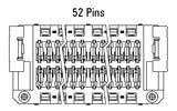 Dimensões do conector Zero8 reto de 52 pinos