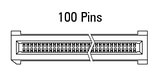 Dimensão EC.8 reta, 100 pinos