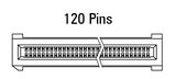 Dimensão EC.8 reta, 120 pinos
