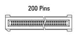 Dimensão EC.8 reta, 200 pinos