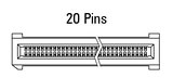 Dimensão EC.8 reta, 20 pinos