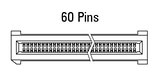 Dimensão EC.8 reta, 60 pinos