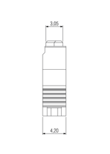 Dimensões da ficha de conexão One27 IDC de 80 pinos